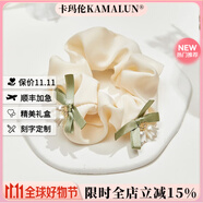 卡瑪倫（KAMALUN）鈴蘭花頭繩女高級(jí)感森系皮筋蝴蝶結(jié)大腸發(fā)圈小清新頭花頭飾送女友 鈴蘭花蝴蝶結(jié)大腸圈+品牌禮盒