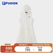 FILAFUSION斐樂(lè )潮牌女子梭織連衣裙2025夏季休閑連帽無(wú)袖裙