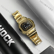 卡西歐（CASIO）金屬小方塊東京暮色GMW-B5000PB光動(dòng)能藍牙運動(dòng)手表男 GMW-B5000GD-9