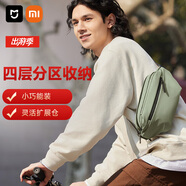 米家小米胸包男單肩包女多功能休閑運(yùn)動(dòng)斜挎包潮流腰包大容量綠色