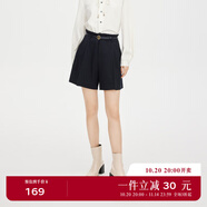 詩凡黎（'SEIFINI）【商場同款】休閑褲女2022年冬新款高腰百搭褲子3DA252131 藏藍 M 160/64A