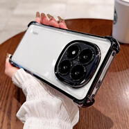 麥阿蜜紅米Note15Pro手機(jī)殼四角防摔自帶鏡頭膜透明REDMI Note15保護(hù)套男女款防摔TPU軟殼note15Pro+殼 紅米Note15Pro十帶加號(hào) 透黑色 蘋果15【贈(zèng)保護(hù)膜】