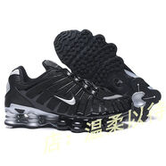 NBA VIBE全掌氣墊鞋Shox TL13柱爆款前衛(wèi)彈簧籃球鞋男女減震休閑運動跑鞋 耐克-以待-TL13柱黑銀37-45 37.5 耐克-37.5