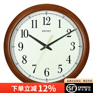 SEIKO精工掛鐘客廳表掛墻石英鐘家用現(xiàn)代創(chuàng)意夜光歐式免打孔2024年新款 41cm夜光QXA698B