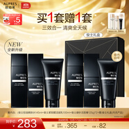 歐珀萊（AUPRES）生日禮物送老公送男友 俊士男士護(hù)膚品套裝緊致清透清爽控油 水145ml+乳100ml+磨砂潔面125g