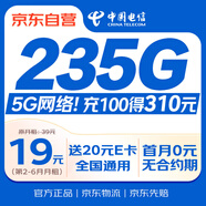 中國(guó)電信流量卡19元【235G】全國(guó)通用5G手機(jī)卡電話卡月租號(hào)非無(wú)限星卡長(zhǎng)期永久純上網(wǎng)