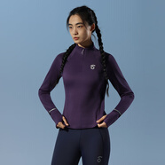 馬孔多（macondo）原創(chuàng  )單品｜加絨立領(lǐng)半開(kāi)拉鏈跑步上衣4代吸濕排汗未來(lái)黃昏女L
