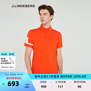 金林德伯格（J.Lindeberg）商場同款夏季GOLF系列商務休閑POLO衫短袖翻領T恤男52223Z012進口 橘色L2B S
