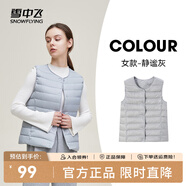 雪中飛經(jīng)典新款基礎(chǔ)舒適輕薄羽絨便捷短款保暖羽絨小馬甲輕盈便攜舒適 靜謐灰|8210-女 XL 175/96A