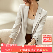 尚都比拉春秋氣質(zhì)通勤西服女士外套職業(yè)正裝簡約小西裝女高級感 云霜 L 