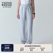 Teenie Weenie小熊女裝衛褲2025夏季新款簡(jiǎn)約休閑運動(dòng)活力束腳長(cháng)褲 灰色 S
