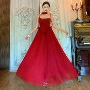 以歐（YIOU）晚會(huì )年會(huì )生日禮服裙裝盛夏出游連衣裙女吊帶7193 圖片色 L