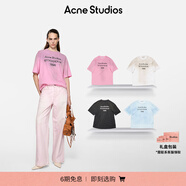 Acne Studios 經(jīng)典款 男女同款 徽標(biāo)印花做舊1996短袖T恤CL0196 糖果粉色 XS