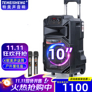 TEMEISHENG 特美聲SL12-31廣場舞音響戶外低音炮大音量家用k歌唱歌便攜式藍牙移動戶外音響大功率藍牙音箱 10寸標配+2支無線話筒+支架