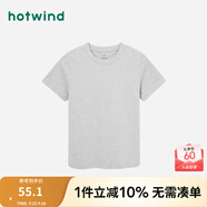 熱風(fēng)【商場同款】短袖t恤女春季新款女士基礎(chǔ)親膚柔軟透氣上衣 09灰色（透氣親膚） L （165-170）