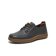 暇步士（Hush Puppies）商場同款2025春新通勤簡約男休閑皮鞋B5L21AM5 深灰 44