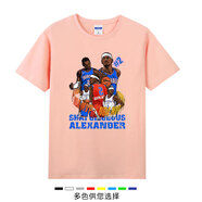 OLOEY2025年新款SGA雷霆亞歷山大T恤短袖MVP 復古潮牌設計OKC男款大碼 短袖4XL M 亞歷山大VP-灰色