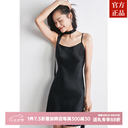 ZXEGI重磅桑蠶絲吊帶裙女真絲連衣裙姆米夏大牌女裝打底襯裙中長裙 粉紅色 圓領(lǐng) S