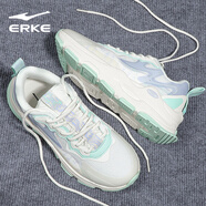 鴻星爾克女鞋運動(dòng)鞋夏秋季網(wǎng)面透氣學(xué)生輕便休閑鞋百搭耐磨減震跑步鞋子女 橡芽白/鈺石綠2257 38