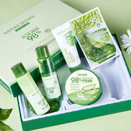 正品蘆薈膠睡眠面膜補水保濕淡斑曬后修復女男專(zhuān)用店 舒緩保濕五件套