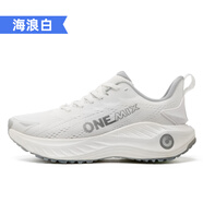 玩覓（ONEMIX）夏季男款跑步鞋輕便透氣減震軟底運動(dòng)鞋新品 海浪白 34