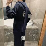 GABALMANIA2025秋冬TB小狗印花寬松學生連帽長袖衛(wèi)衣女 藏青(羊毛) M