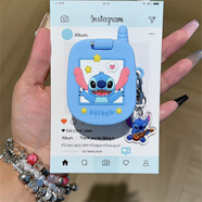 史迪仔翻蓋手機適用AirPods1/2代通用Pro/Pro二代新4代保護殼降噪 史迪仔翻蓋手機+同款掛件 蘋(píng)果 Airpods 3