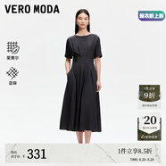 VEROMODA七夕禮物連衣裙2025春季新款壓褶含萊賽爾法式復古長(cháng)裙優(yōu)雅浪漫 森林灰色 XS