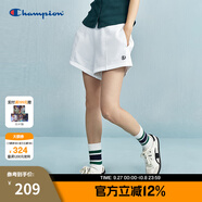 Champion冠軍短褲女2025春季新款學(xué)院風(fēng)運(yùn)動(dòng)褲美式潮流短衛(wèi)褲熱褲 白色 M