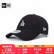 NEW ERA紐亦華MLB棒球帽NY LA軟頂彎檐鴨舌帽子休閑遮陽920 13058754-黑色-LA OSFM