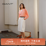GANT/甘特春季女裝裙子簡(jiǎn)約氣質(zhì)通勤純色直筒A字顯瘦中長(cháng)款半身裙 113白色 XL 40