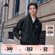 adidas休閑舒適寬松加絨連帽夾克外套男女秋冬阿迪達(dá)斯官方輕運(yùn)動(dòng) 黑色   L