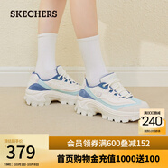 斯凱奇（Skechers）女鞋秋冬奶油蜜糕鞋厚底增高拼色老爹鞋網(wǎng)面透氣休閑熊貓鞋177233 藍(lán)色/多彩色/BLMT 35 偏大建議選小半碼