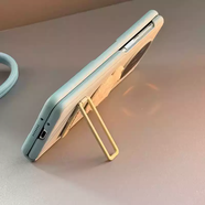 樂(lè )岸適用于OPPOFindN5手機殼華為matex5典藏版新款可愛(ài)藍色卡通白熊vivoXFold3殼膜一體手提繩支架防摔 藍色后殼白色小熊帶支架 小米MIXFold4