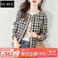 NY-RCE小香風(fēng)毛呢短外套女2025年春秋季新款小個(gè)子風(fēng)衣時(shí)尚休閑上衣外套 圖片色 2XL （130-140斤）