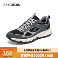 斯凱奇（Skechers）男鞋復古戶(hù)外鞋徒步鞋輕質(zhì)舒適緩震城市戶(hù)外運動(dòng)休閑鞋237631 灰色/黑色/GYBK 43