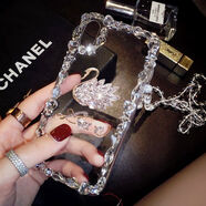 優(yōu)選新款oppoRe2水晶手機殼高端女Re1pro帶鉆石10閃9se網(wǎng)紅5K全包 捷克鉆水鉆邊框+白天鵝+繩 OPPOA93s