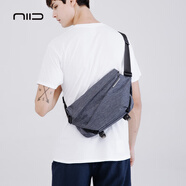 NIID原創(chuàng)郵差包潮牌男士包包單肩包機能斜挎包多功能男包休閑挎包R1 牛仔藍(按壓扣，不含卡盒)