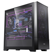 半島鐵盒（PADO）W3黑色游戲電腦臺式機主機箱 （11風(fēng)扇位強散熱/360水冷/MATX主板/滑玻側板/5槽PCIE/兼容5090）