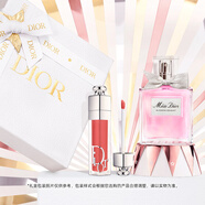 迪奧DIOR花漾豐唇禮盒套裝(淡香水50ml+豐唇蜜018) 生日禮物送女生