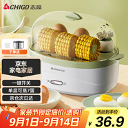 志高（CHIGO）煮蛋器 家用蒸蛋器電蒸鍋 早餐煮蛋機 防干燒蒸蛋神器 可煮8個(gè)蛋【配蒸碗+量杯】ZDQ208 綠