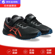 亞瑟士（asics）跑鞋青少年激光束系列跑步鞋運動(dòng)鞋男童魔術(shù)貼LAZERBEAM 日本直郵 (001)黑色/橙色 33.5 /21.0cm