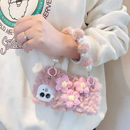 琉殼 適用vivox300pro手機殼x20mini新年款ultra星星x100s毛絨x90+卡通x80簡(jiǎn)約x70pro秋冬x60兔子x300 毛絨粉色三毛線(xiàn)花+橫毛球手提 vivo X200 Pro Mini