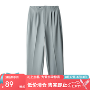 網(wǎng)易嚴選春夏神褲微彈高腰顯瘦西裝褲錐形褲女通勤輕復古時七夕送女友老婆 淺灰藍*錐形褲 S (160/64A)