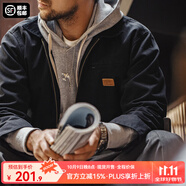 馬登工裝底特律獵裝夾克男美式復古J001巴恩風翻領谷倉外套秋季新款 黑色 【男士休閑外套/高級感痞帥】 3XL