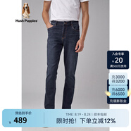 Hush Puppies暇步士男裝秋冬男士直筒寬松牛仔褲 055中藍(lán)2 40