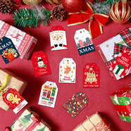 TaTanice圣誕節吊飾 圣誕裝飾品圣誕樹(shù)掛件彩色掛繩絲帶圣誕老人掛牌吊牌