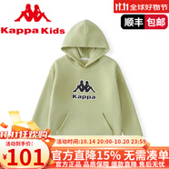 Kappa Kids卡帕兒童連帽衛(wèi)衣2025春秋款童裝男童上衣男孩女童休閑 芥末綠色 140 cm