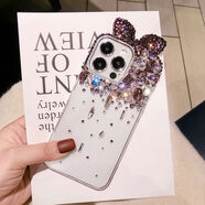 優(yōu)選蝴蝶結iPhone16ProMax鑲鉆手機殼新款蘋(píng)果15plus帶鉆石閃13mini紫水晶1214全包XS保護套7適用8可愛(ài) 會(huì )按照下單機型發(fā)貨圖片均為樣板型號展示 iPhoneXS