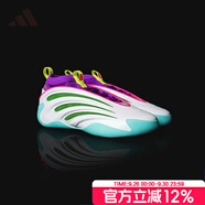阿迪達(dá)斯 （adidas）男鞋 秋季新款哈登9代專業(yè)籃球鞋 杰倫威廉姆斯球員專屬配色 白/亮青檸綠/亮粉 41